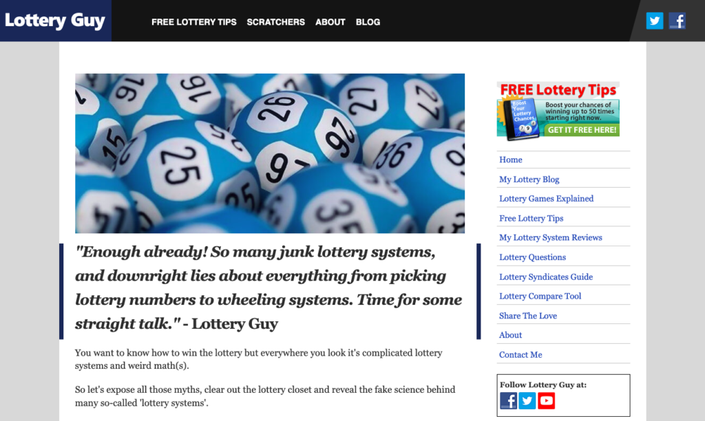 Lottery Guy Homepage