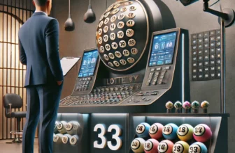 Lottery machine with numbered balls