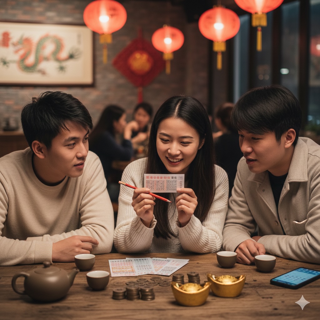 Chinese People Pplaying Lottery